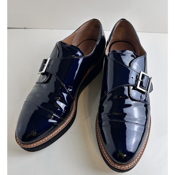Halogen Emma Monk Strap Patent Leather Oxford, Navy Sz: 11M, 45-03 - Picture 12 of 16